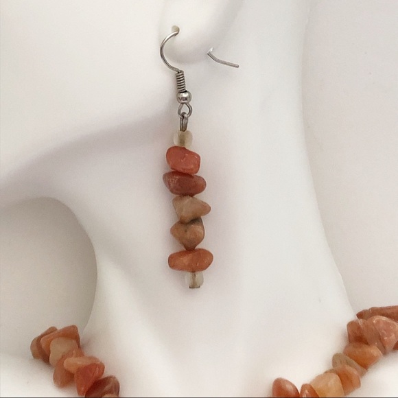 Carnelian and Mahogany Obsidian Bead Necklace - Picture 4 of 8